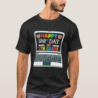 Gelukkig 100 dagen van de 4e klas basisschoolleerk t-shirt