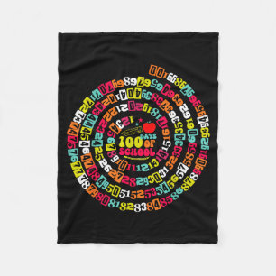 Gelukkig 100 dagen van school leuke wiskunde leraa fleece deken