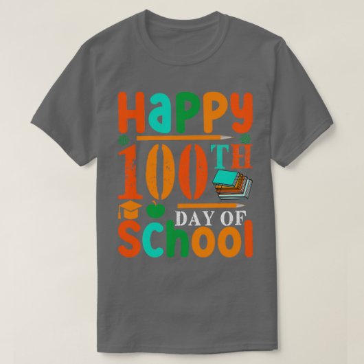 gelukkig 100 schooldagen 48 t-shirt (Design voorkant)