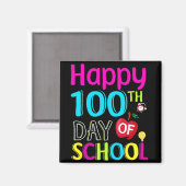 Gelukkig-100-ste-dag-van-school Magneet (Voorkant / Achterkant)