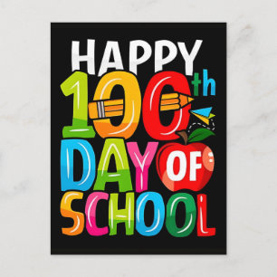 Gelukkig 100e schooldag Speels shirt Feestdagenkaart