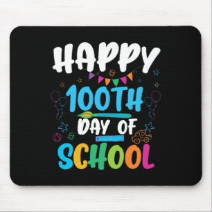 Gelukkig 100ste schooldag shirt voor leraar of kin muismat