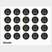 Gelukkig 100ste schooldag student ontwerp, 100 dag ronde sticker (Vel)