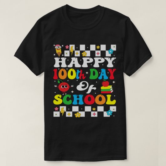Gelukkig 100ste schooldag T-shirt (Design voorkant)