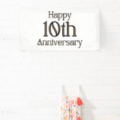Gelukkig 10-jarig jubileum 1.6x3 vinyl banner (Insitu)