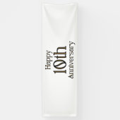 Gelukkig 10-jarig jubileum 2.5x8 vinyl banner (Verticaal)