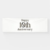 Gelukkig 10-jarig jubileum 2.5x8 vinyl banner (Horizontaal)
