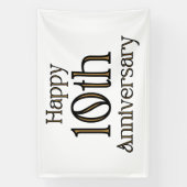 Gelukkig 10-jarig jubileum 4x6 vinyl banner (Verticaal)