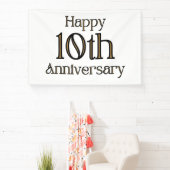 Gelukkig 10-jarig jubileum 4x6 vinyl banner (Insitu)