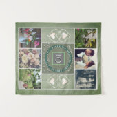 "Gelukkig 10-jarig jubileum"6 foto's Tin kleur Wandkleed (Voorkant (horizontaal))