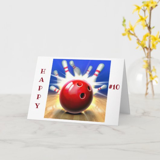 GELUKKIG **** 10e VERJAARDAG **** Kaart (Gele Bloem)