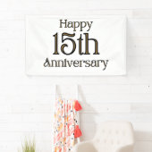 Gelukkig 15-jarig jubileum 3x5 vinyl banner (Insitu)