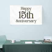 Gelukkig 15-jarig jubileum 3x5 vinyl banner (Beurs)