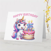 Gelukkig 15e verjaardagskaart kaart (Gele Bloem)