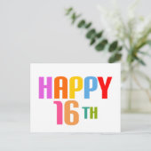 Gelukkig 16e briefkaart (Staand voorkant)