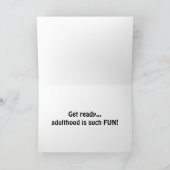 GELUKKIG **18e ** VOLWASSENHEID IS ZO VEEL "LEUK" Kaart (Binnen)