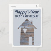 Gelukkig 1-jaars huisjubileum Postcard Briefkaart (Voorkant / Achterkant)