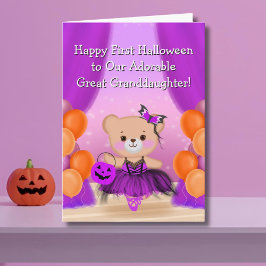 Gelukkig 1e Halloween Ballerina Achterkleindochter Kaart
