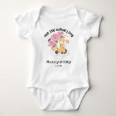 Gelukkig 1e Moederdag Baby Body Romper (Voorkant)