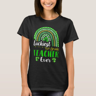 Gelukkig 1st graad leraar Oog St Patrick's Day R T-shirt