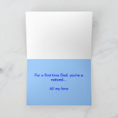 GELUKKIG 1ST VADERDAG AAN ECHTGENOOT VAN VROUW - KAART (Binnen)