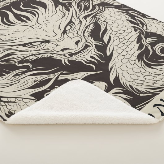 Gelukkig 2024 Jaar van Dragon Schets No3 Sherpa Deken (3/4)