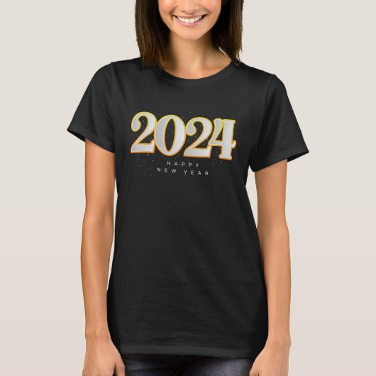 Gelukkig 2024 Nieuwjaar Eve Feestartikelen 2024 Ge T-shirt (Voorkant)