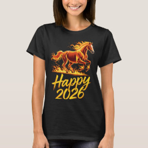 Gelukkig 2026 Jaar Van Het Paard Chinese Zodiak Ni T-shirt