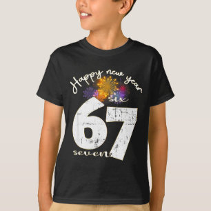 Gelukkig 2026 Oud en Nieuw feest 67 Six Seven Meme T-shirt