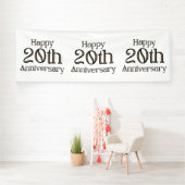 Gelukkig 20-jarig jubileum 4x12 Vinyl banner (Insitu)