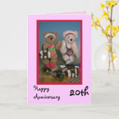 Gelukkig 20ste Personaliseerbare Jubileum, Kaart (Gele Bloem)