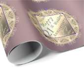 "Gelukkig 21e jubileum" messing Cadeaupapier (Rol Hoek)