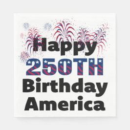 Gelukkig 250-jarig Amerika Patriottisch Feest Servet