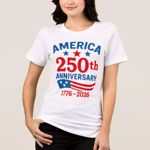 Gelukkig 250-jarig jubileum Amerika 4 juli Tri-Blend Shirt
