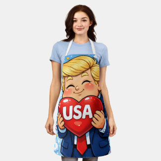 Gelukkig 250-jarig jubileum Trump Loves USA Schort