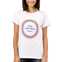 Gelukkig 250e verjaardag Amerika! Dames T-shirt