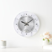 Gelukkig 25-jarig huwelijk universeel marmer en zi grote klok (Huis)