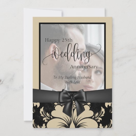 Gelukkig 25-jarig huwelijksjubileum traditionele f kaart (Voorkant)