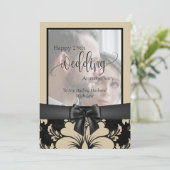 Gelukkig 25-jarig huwelijksjubileum traditionele f kaart (Staand voorkant)