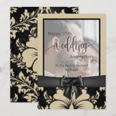 Gelukkig 25-jarig huwelijksjubileum traditionele f kaart (Voorkant / Achterkant)