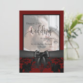 Gelukkig 25-jarig huwelijksjubileum traditionele f kaart (Staand voorkant)