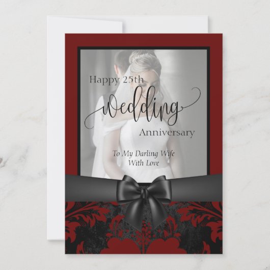 Gelukkig 25-jarig huwelijksjubileum traditionele f kaart (Voorkant)