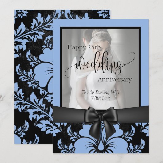 Gelukkig 25-jarig huwelijksjubileum traditionele f kaart (Voorkant / Achterkant)