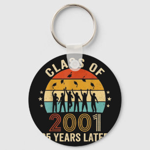 Gelukkig 25-jarig weerzien klas van 2001 leerlinge sleutelhanger
