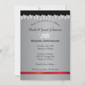 Gelukkig 25-jarig zilveren huwelijksjubileum kaart (Achterkant)