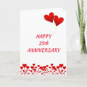 GELUKKIG ***25e*** JUBILEUM EN "GENIETEN" Kaart (Voorkant)