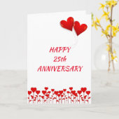 GELUKKIG ***25e*** JUBILEUM EN "GENIETEN" Kaart (Gele Bloem)