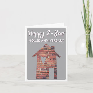 Gelukkig 2-jarig huisjubileum Kaart