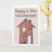 Gelukkig 2-jarig huisjubileum Kaart (Gele Bloem)