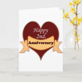 Gelukkig 2de jubileum kaart (Gele Bloem)